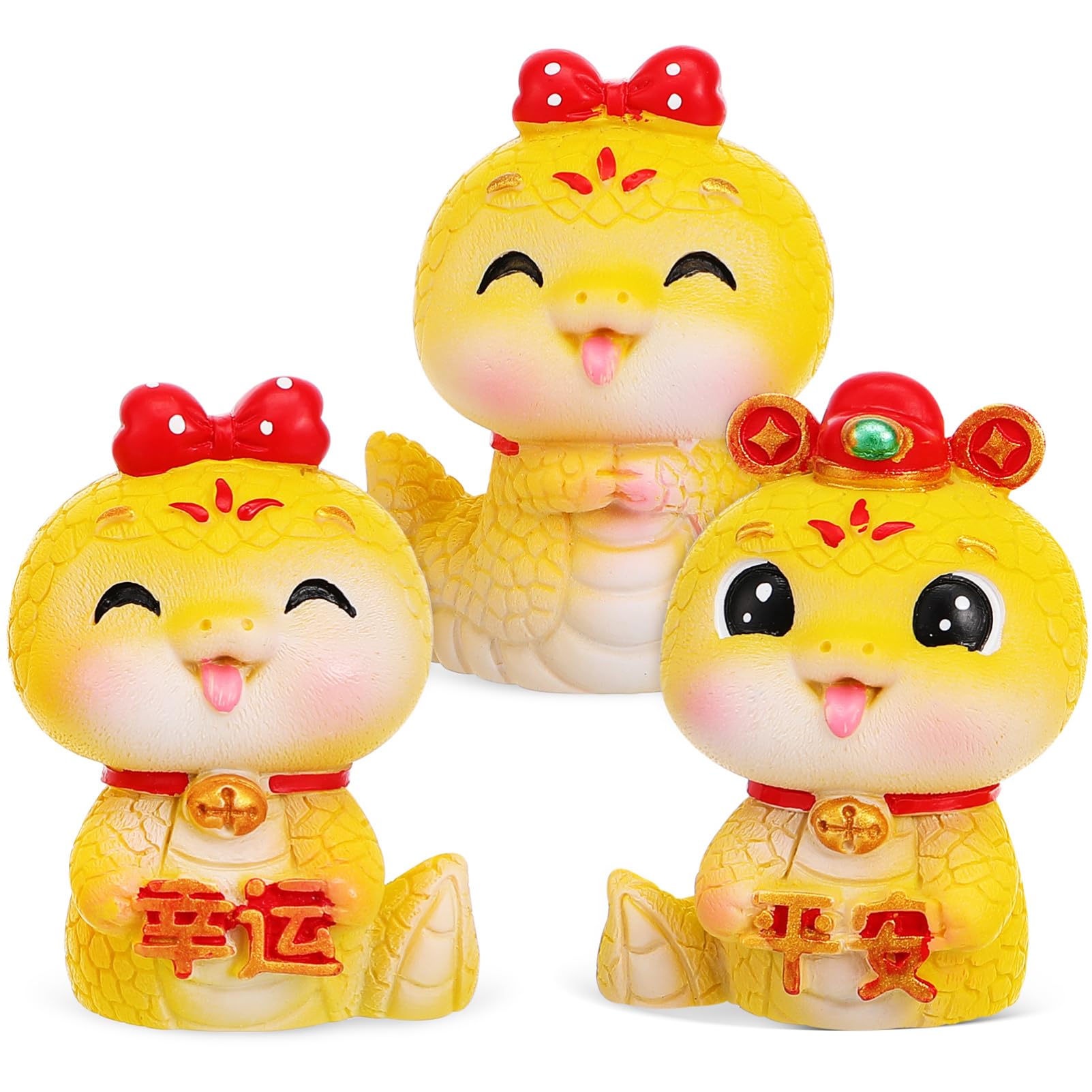 Amazon.com: PartyKindom 3 Pcs Mini Snake Figurines for 2025 Lunar